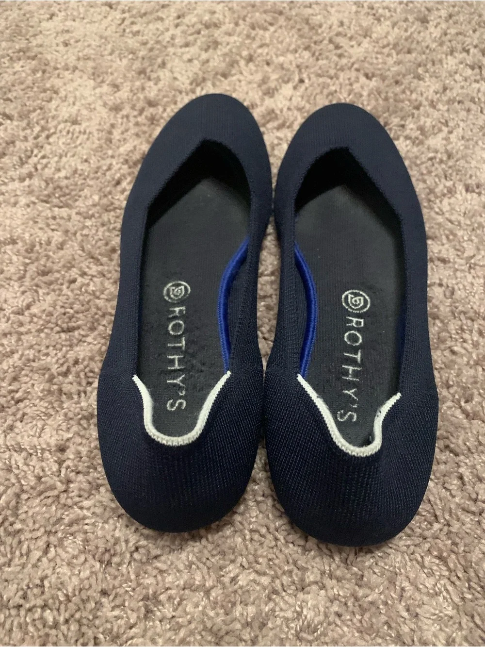 Rothy's Navy Knit Ballet Flats Size 11